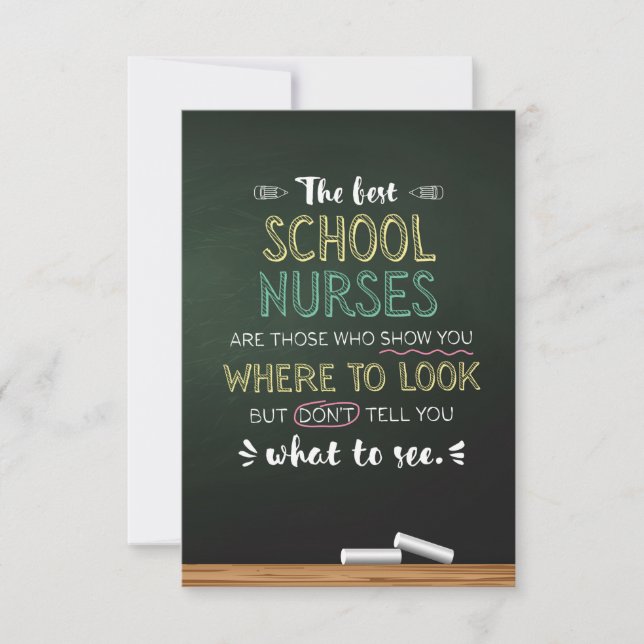 The best School Nurses Thank You Card (Front)