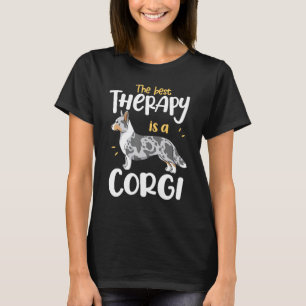 The Best Therapy Cardigan Welsh Corgi Dog Mum Dad T-Shirt