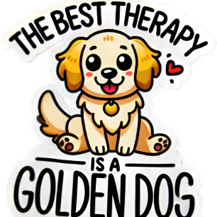 "The BEST THERAPY IS A GOLDEN DOG"-Classic Design Mug