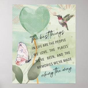 The Best Things in Life Quote Watercolor Poster