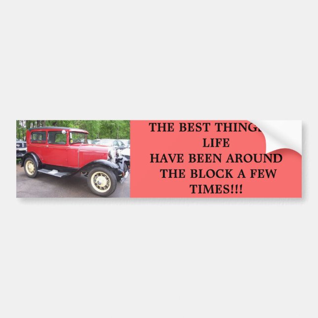 THE BEST THINGS IN LIFEHAVE BEEN AROUND THE BLO... BUMPER STICKER (Front)