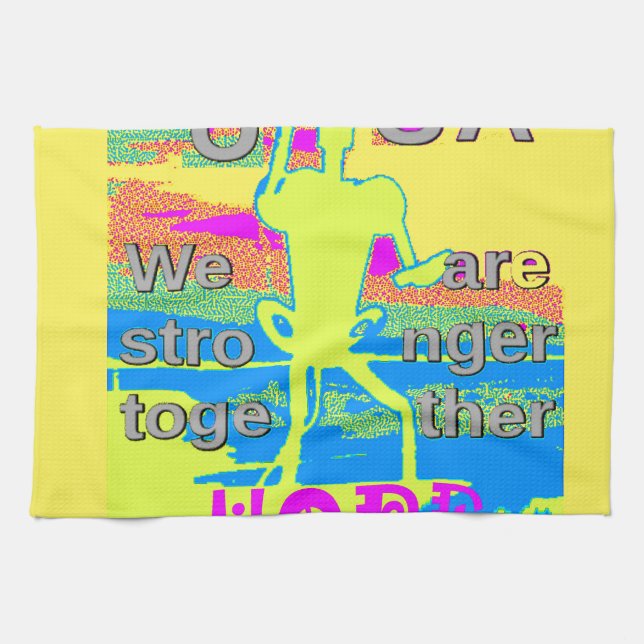 The Best USA Hope  Hillary Stronger Together Tea Towel (Horizontal)