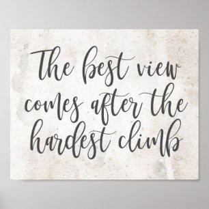 The Best View Comes After The Hardest Climb Poster