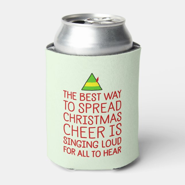 The Best Way To Spread Christmas Cheer Can Cooler (Can Front)
