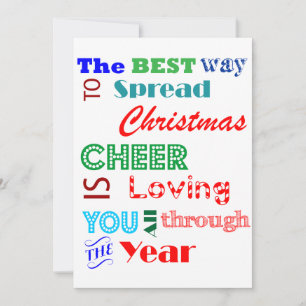 The Best Way to Spread Christmas Cheer Card