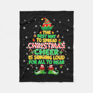 The Best Way To Spread Christmas Elf Xmas Boys Men Fleece Blanket