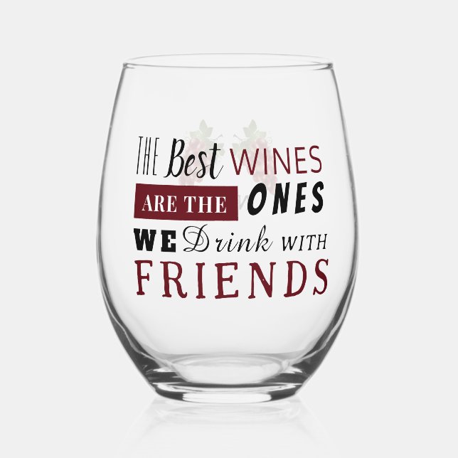 The Best Wine Stemless Wine Glass (Front)