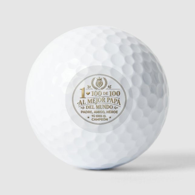 The Best World Dad / Pelota de Golf Balls (Front)