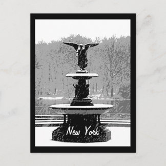 The Bethesda Fountain in Winter Postcard