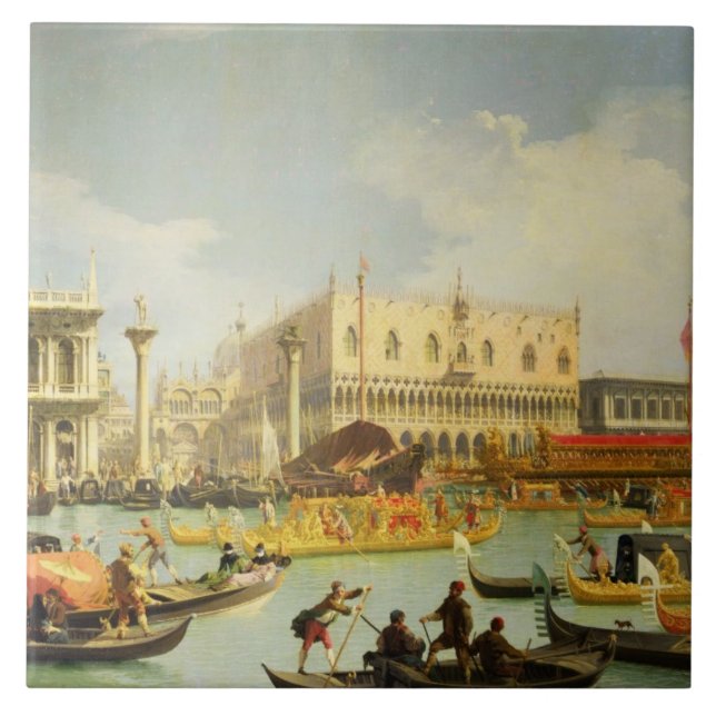 The Betrothal of the Venetian Doge Tile (Front)