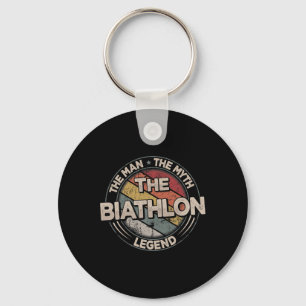 The Biathlon Legend Retro Ski Men's Biathlon Key Ring