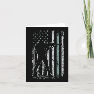 The Biathlon Usa Flag Retro Skis Men Biathlon Card