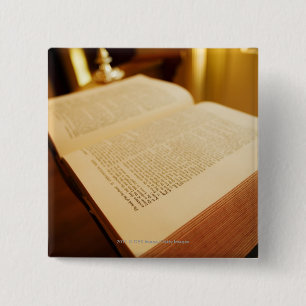 The Bible 15 Cm Square Badge