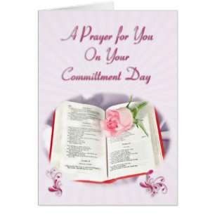 The Bible and rose prayer for a Committment Day