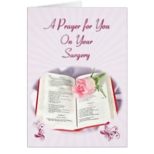 The Bible and rose prayer for surgery success