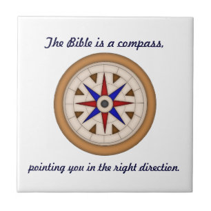 The Bible Compass Ceramic Tile