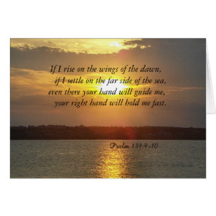 The Bible Psalm 139:9-10 geeting card