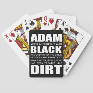 The bible reveals Adam was Black Playing Cards