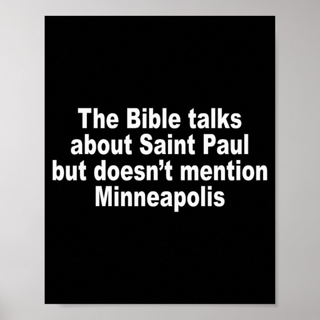 The Bible Talks About Saint-paul But Doesnt Mentio Poster (Front)