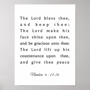 The Biblical Priestly Blessing Poster