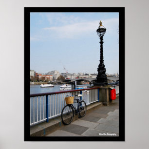 The Bicycle by the Thames Poster