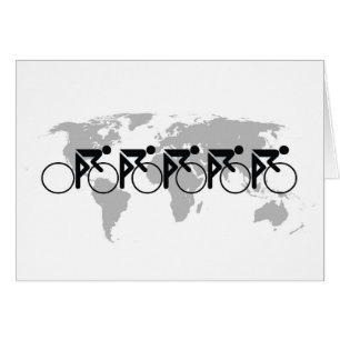 The Bicycle Race No 3 Black On White