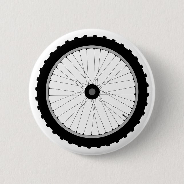 The Bicycle Wheel Badge. 6 Cm Round Badge (Front)