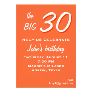 The Big 30 Birthday Invitation 1