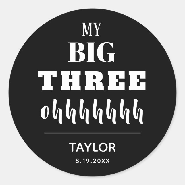 The BIG 30th Birthday Party Favour Classic Round Sticker (Front)