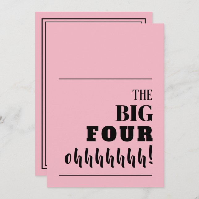 The BIG 40 Birthday Invitations (Front/Back)