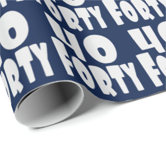 The BIG 40 Fortieth Birthday Wrapping Paper