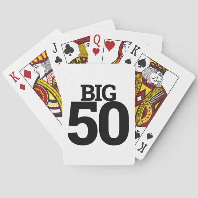 The BIG 50 Fiftieth Birthday 50th Playing Cards (Back)