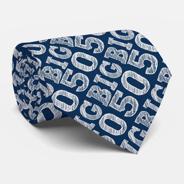 The BIG 50 Fiftieth Birthday Tie (Rolled)