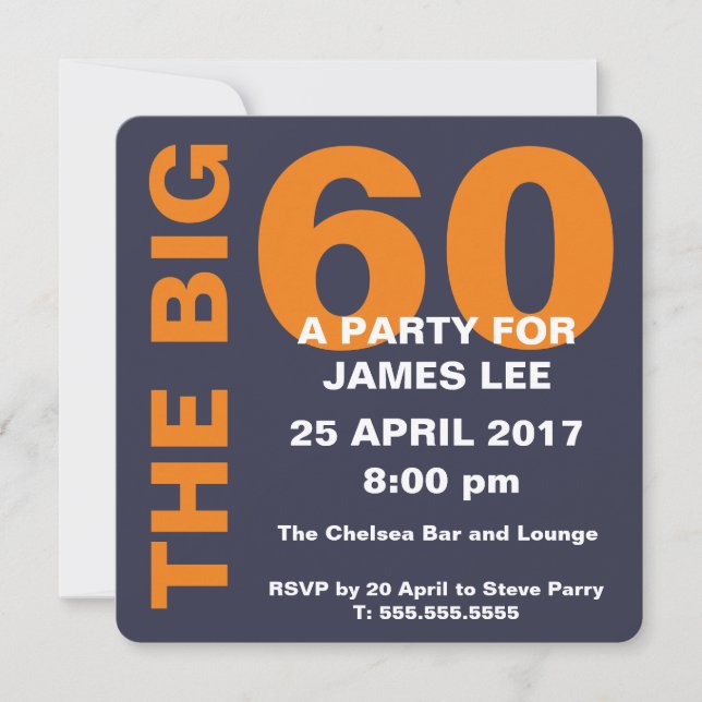 The Big 60 Invitation (Front)