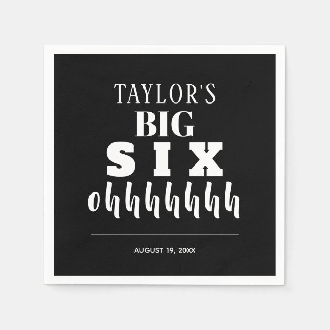 The BIG 60th Birthday Party Napkin (Front)