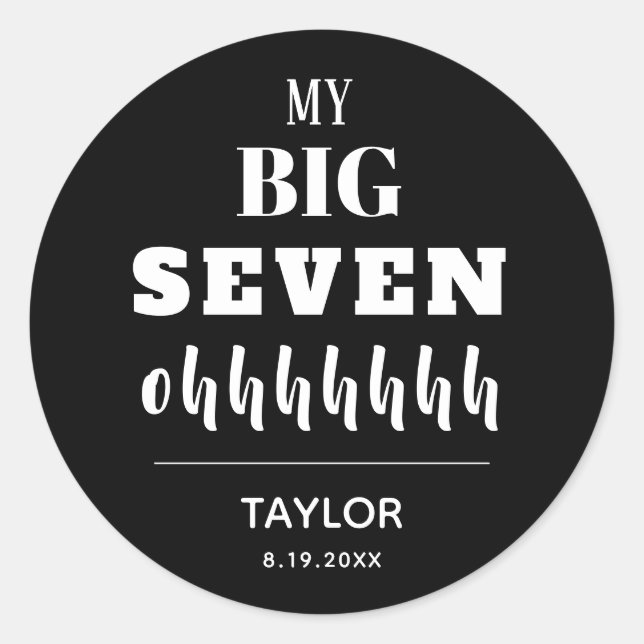 The BIG 70th Birthday Party Favour Classic Round Sticker (Front)