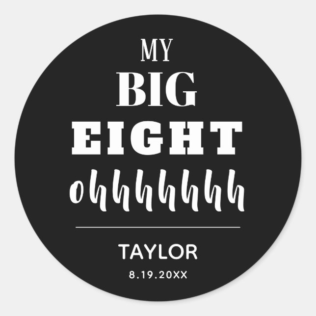 The BIG 80th Birthday Party Favour Classic Round Sticker (Front)