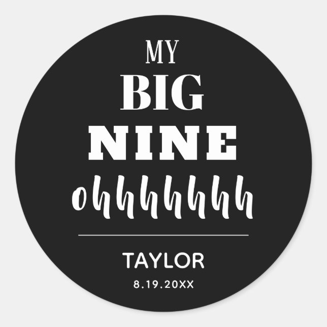 The BIG 90th Birthday Party Favour Classic Round Sticker (Front)