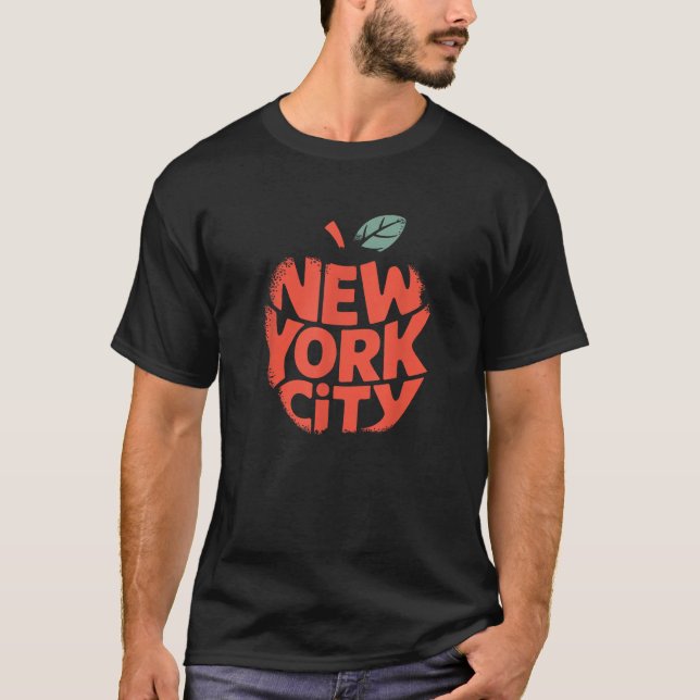 The Big Apple NYC New York City Landmarks Souvenir T-Shirt (Front)