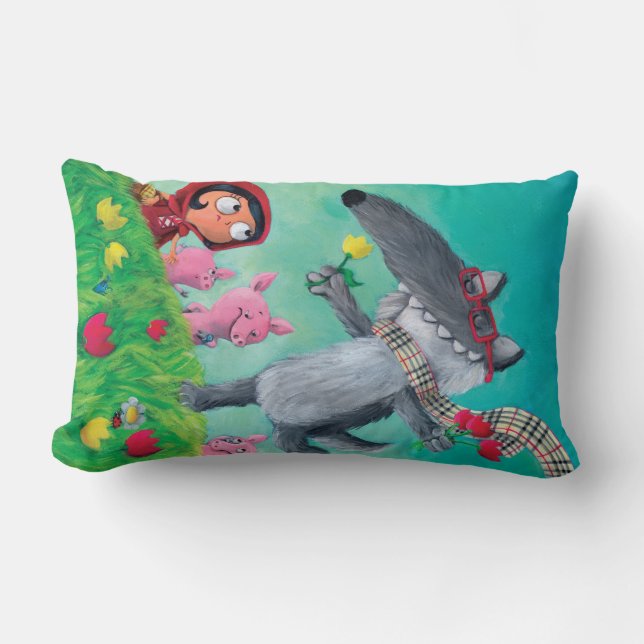 The Big Bad Wolf Lumbar Cushion (Front)