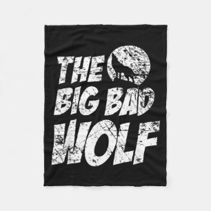 The Big Bad Wolf Shirt Funny Cute Halloween Fleece Blanket