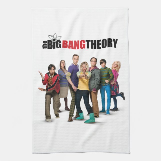 The Big Bang Theory Characters Tea Towel (Vertical)