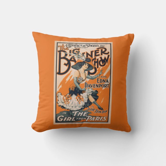 The Big Banner Show "The girl from Paris" Cushion (Front)