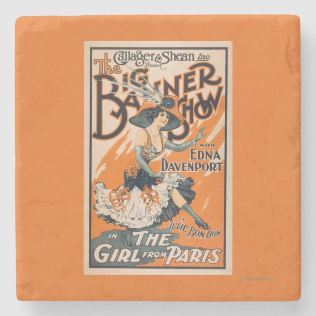 The Big Banner Show "The girl from Paris" Stone Coaster (Front)