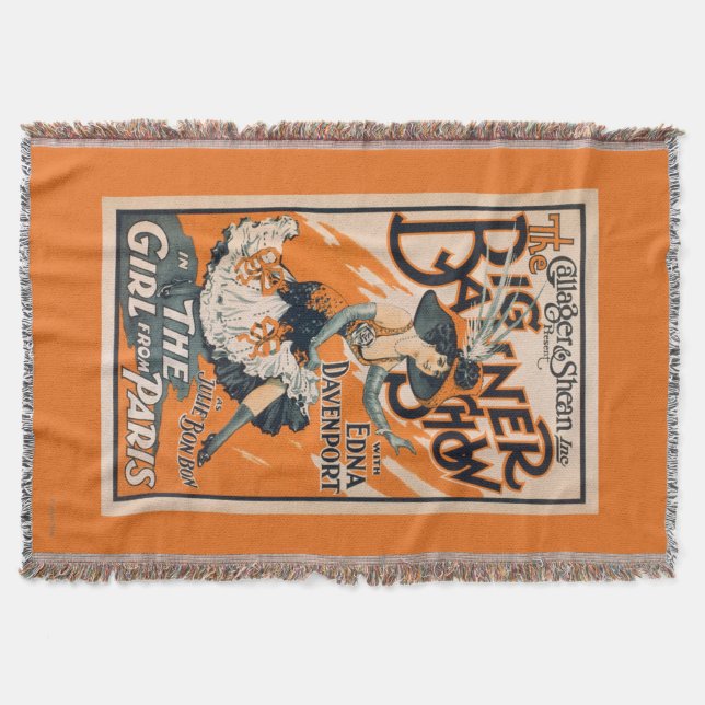 The Big Banner Show "The girl from Paris" Throw Blanket (Front)