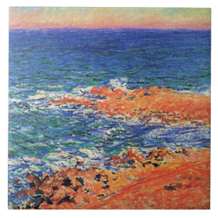 The Big Blue Sea in Antibes, fine art, Ceramic Tile