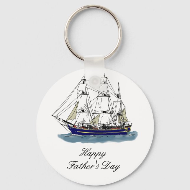 The Big Blue – Tall Ship Key Ring (Front)