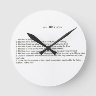 The BIG BOSS Round Clock