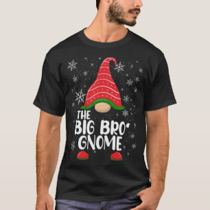 The Big Bro Gnome Funny Matching Christmas Family  T-Shirt