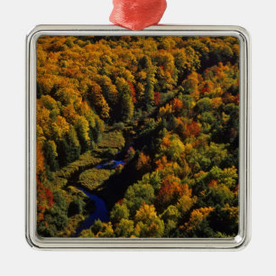 The Big Carp River in autumn at Porcupine Metal Ornament